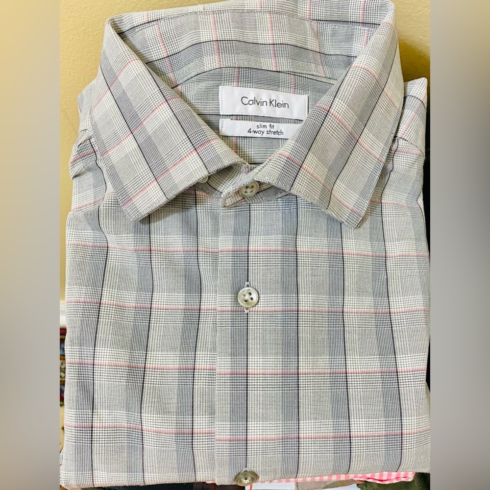 Calvin Klein Mens Medium Button Down Shirt - Picture 1 of 11